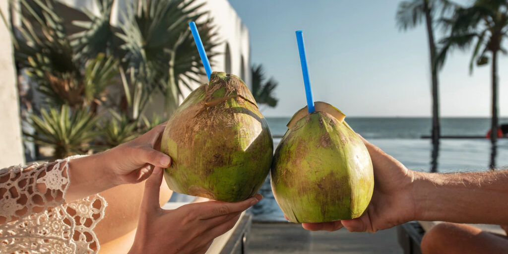 Nước kể từ trái dừa có công dụng kháng oxy hoá