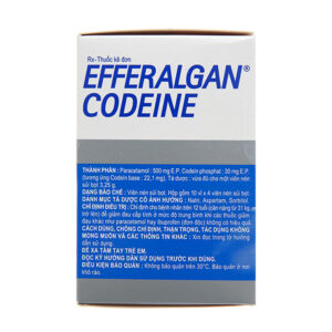 Efferalgan chứa thành phần chính là paracetamol