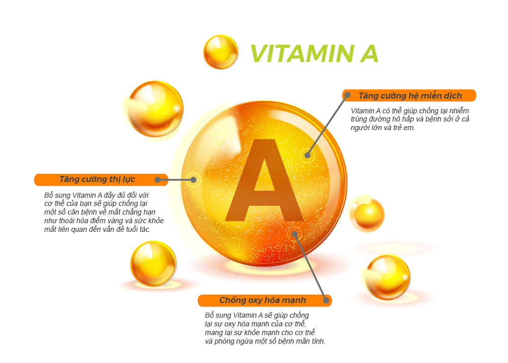 Vitamin A giúp làm chậm quá trình lão hóa