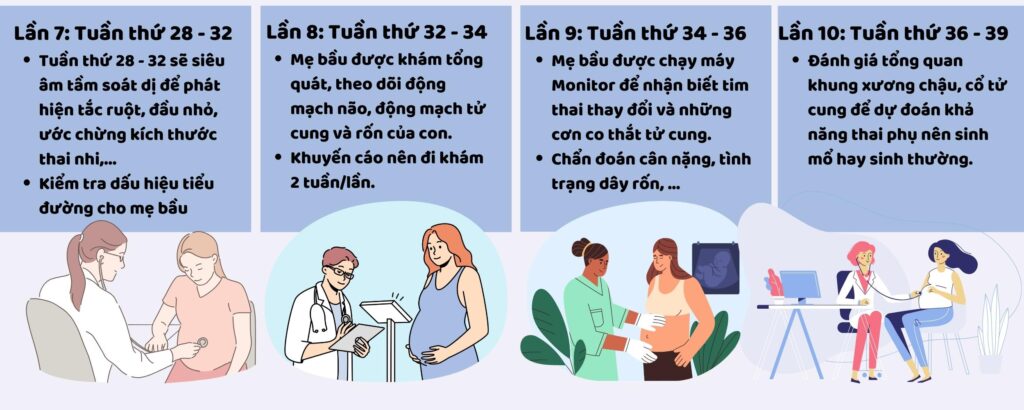 Lần khám thai thứ 7, 8, 9, 10