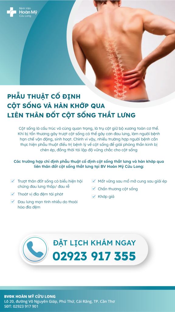 Phẫu thuật cố định cột sống và hàn khớp qua liên thân đốt sống thắt lưng