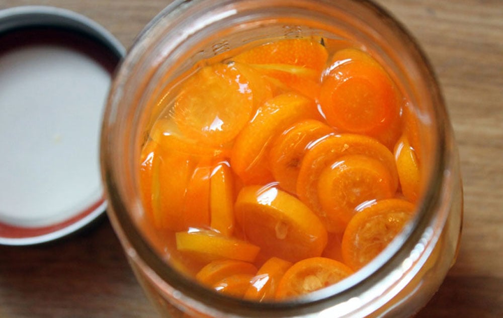 Quất ngâm đường phèn có công dụng thanh nhiệt, giải độc