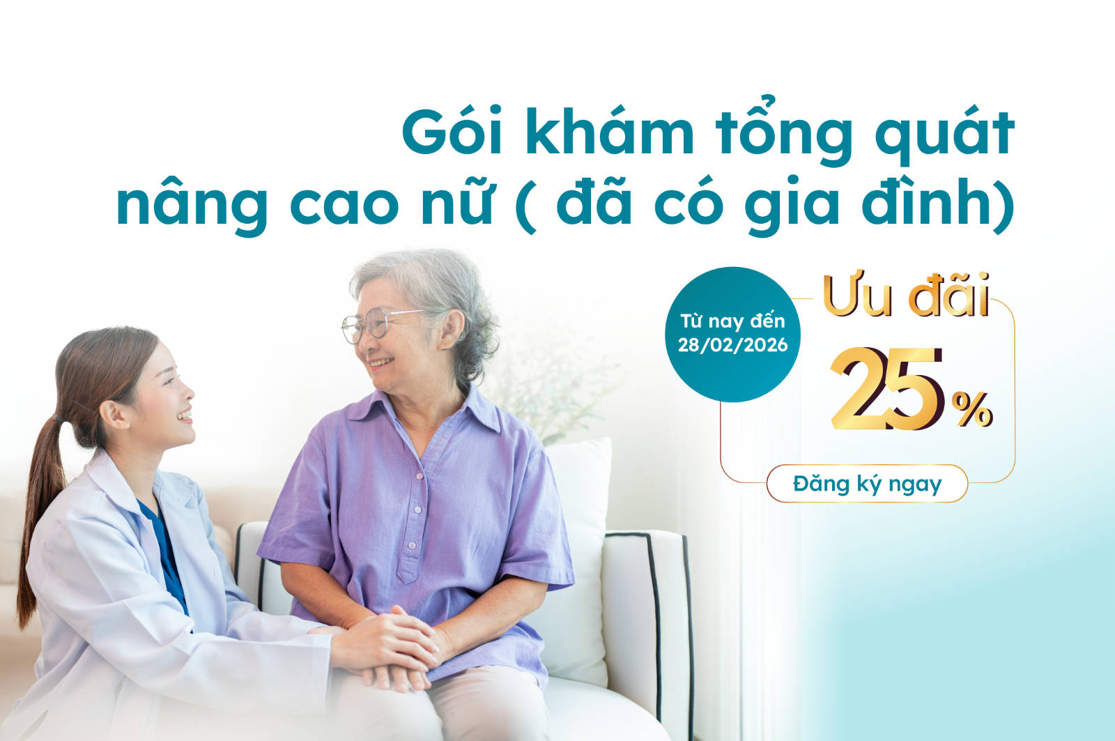 Gói khám cơ bản nữ ( đã có gia đình)