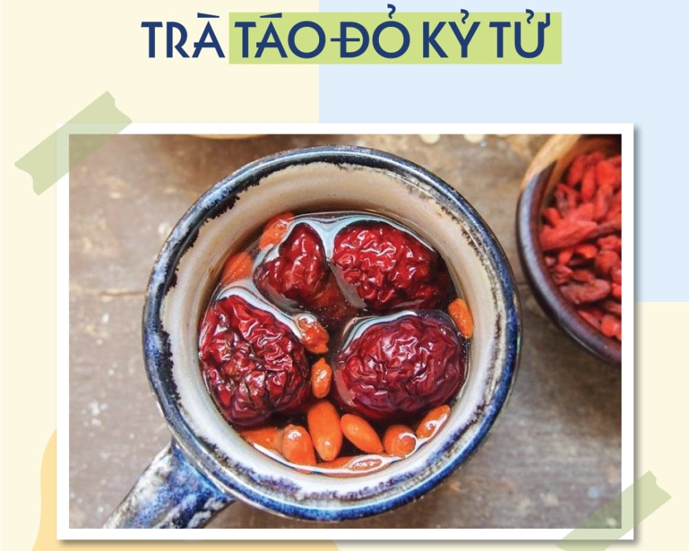 Trà táo đỏ kỷ tử mang lại nhiều lợi ích cho sức khỏe