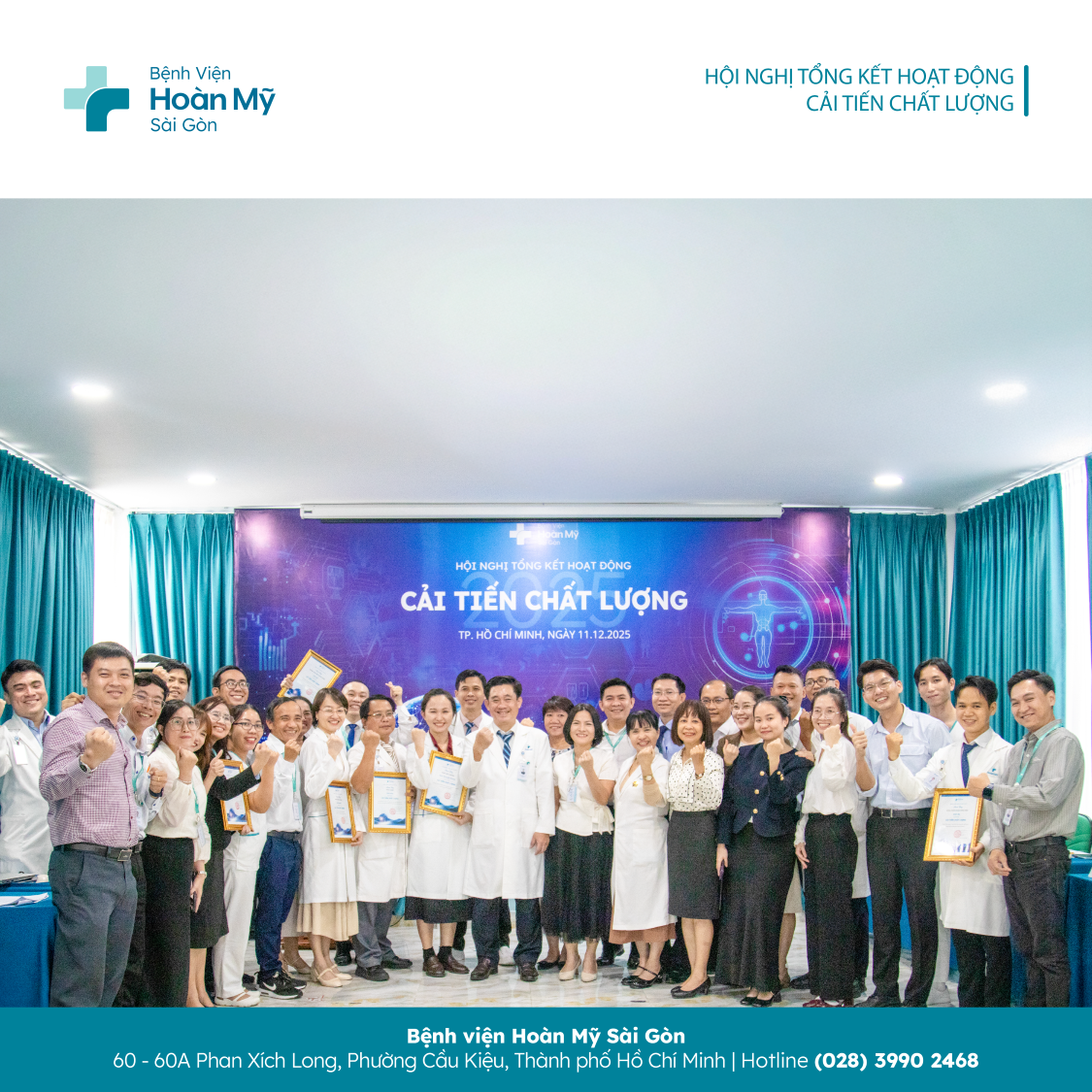 Bệnh viện Hoàn Mỹ Sài Gòn: Tổng kết hoạt động cải tiến chất lượng 2025 – Đột phá từ dữ liệu và trí tuệ nhân tạo