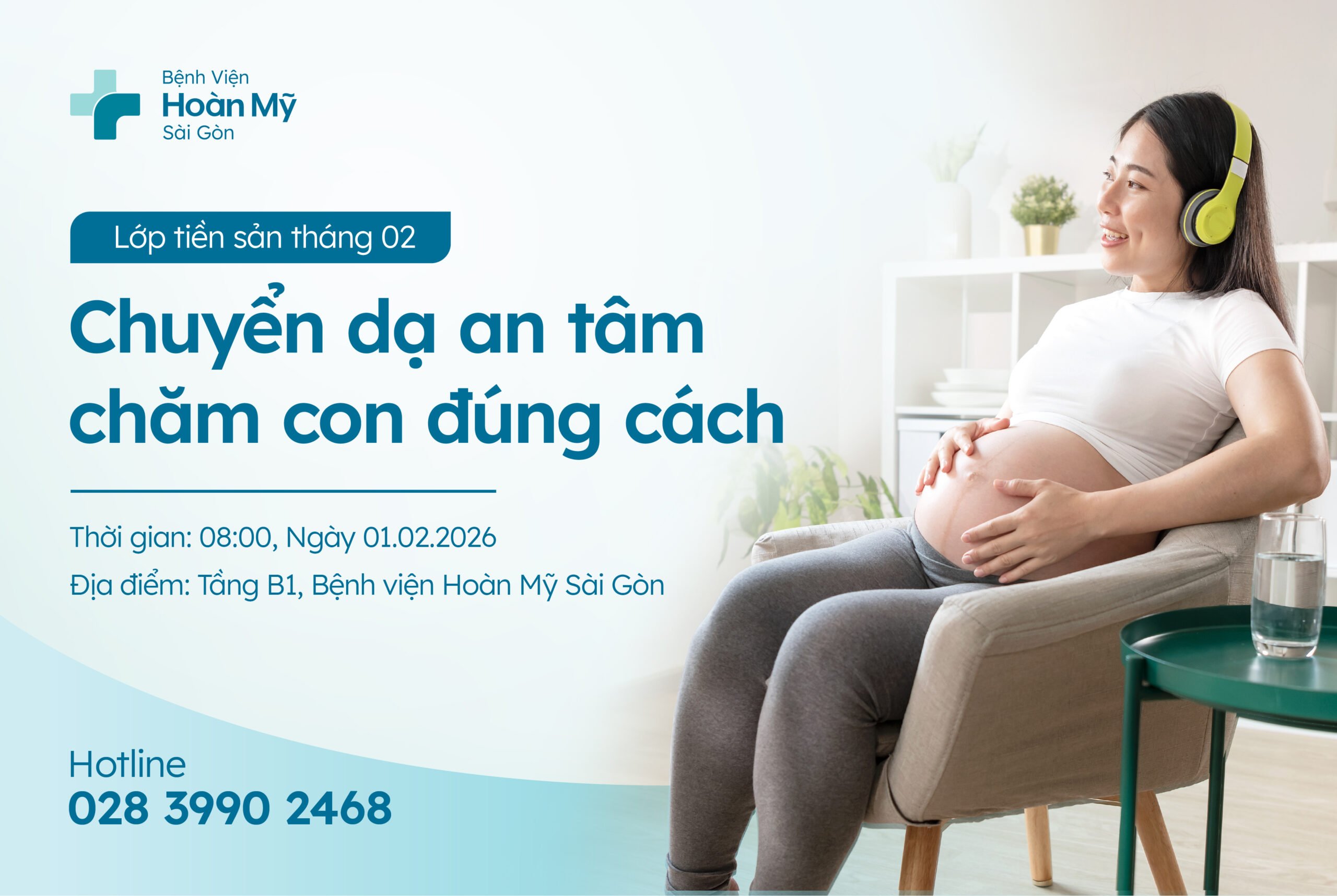 Lớp Tiền Sản tháng 02.2026: Chuyển dạ an tâm – Chăm con đúng cách