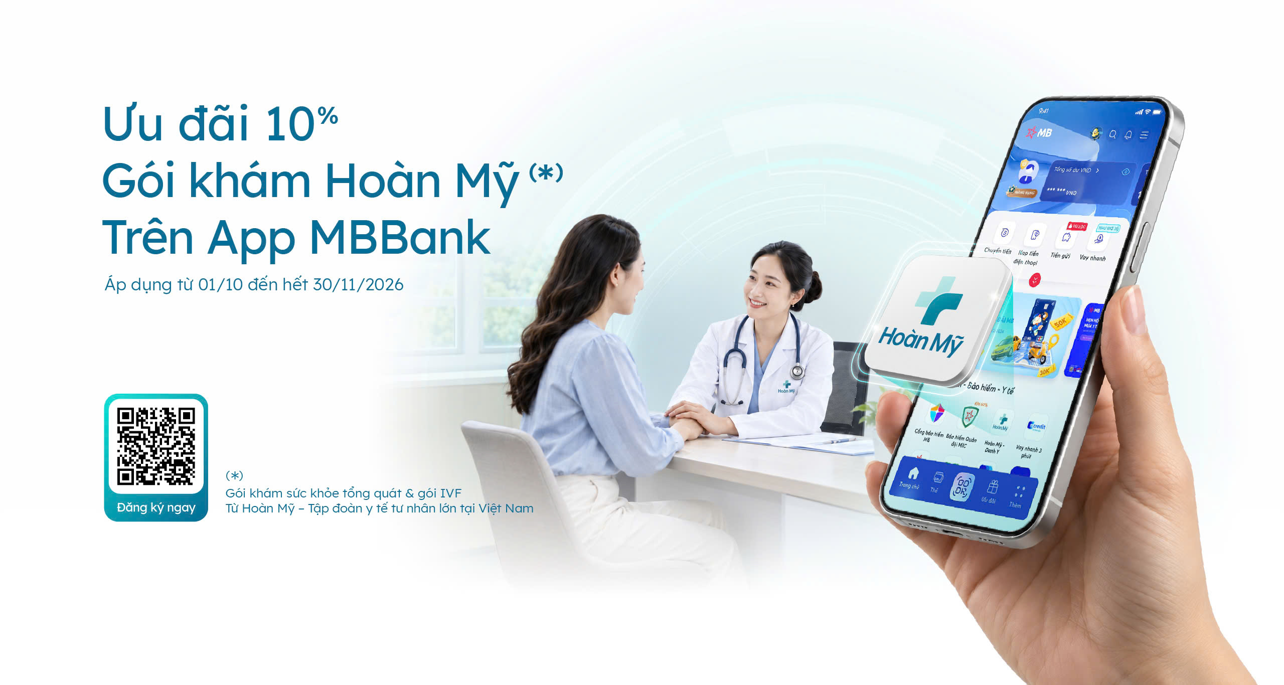 Hoàn Mỹ x MBBank – Chủ động chăm sóc sức khỏe cùng Hoàn Mỹ