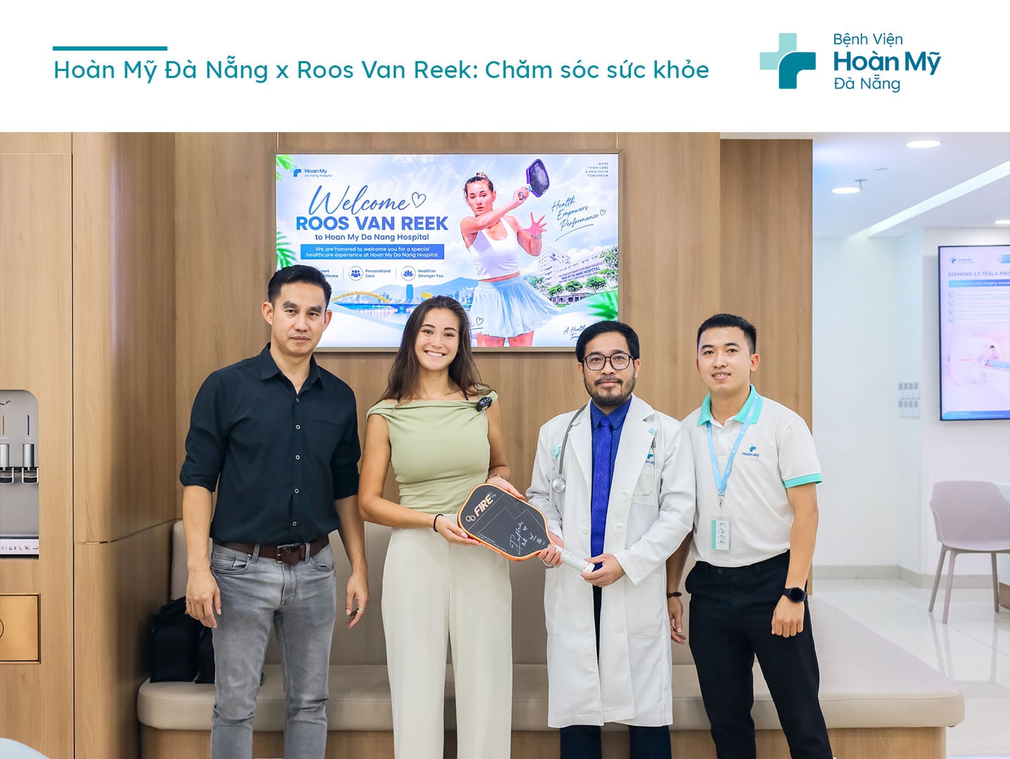 Sau chuỗi giải đấu Pickleball đỉnh cao, Roos Van Reek dành thời gian kiểm tra sức khỏe tại Hoàn Mỹ Đà Nẵng 